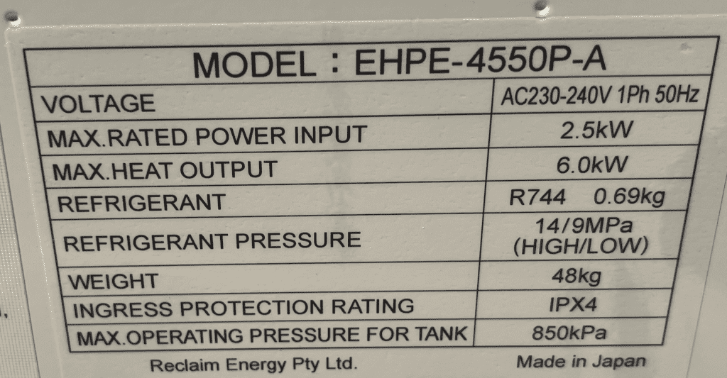 Reclaim Energy EHPE-4550P-A